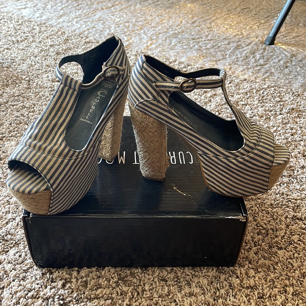 Jeffrey Campbell Foxy T Strap Platform Heels